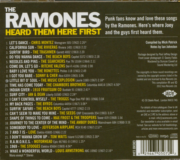 The Ramones Heard Them Here First (CD)