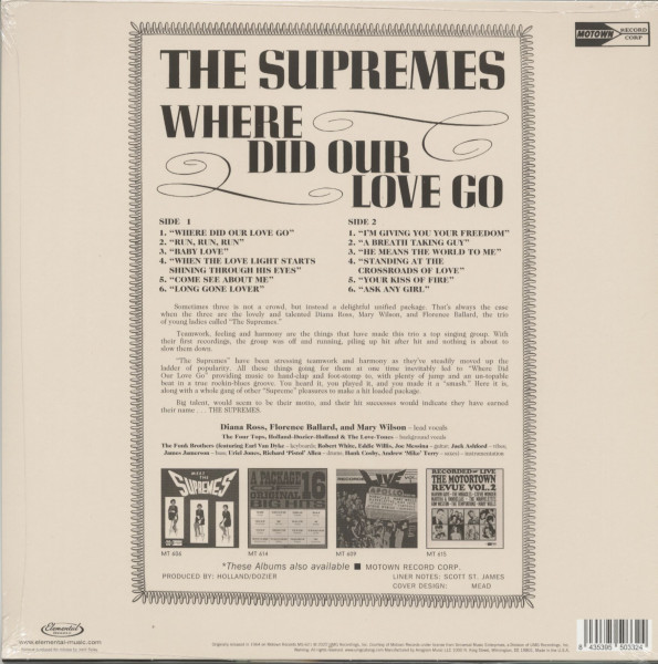 Where Did Our Love Go (LP, 140g colored Vinyl, Ltd.)