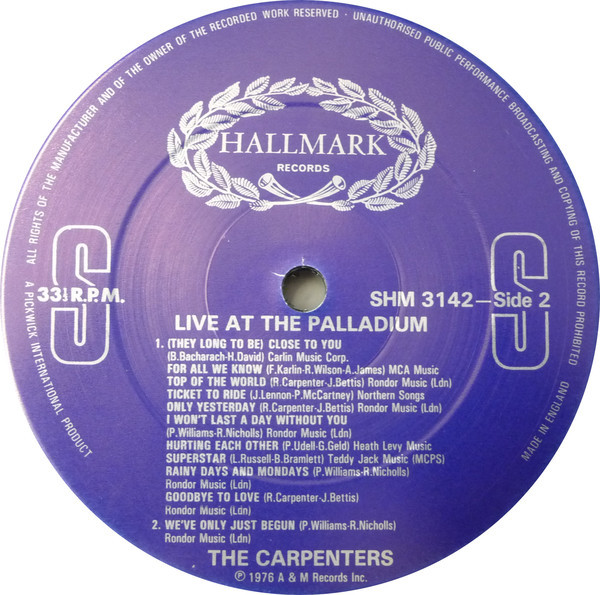 Live At The Palladium (LP)