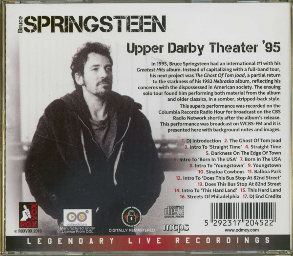 3. Bild von Bruce Springsteen: Upper Darby Theater '95 (CD)