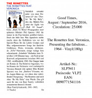 Vorschau: The Ronettes Featuring Veronica (LP, 180g Vinyl) Vorschau: The Ronettes Featuring Veronica (LP, 180g Vinyl)