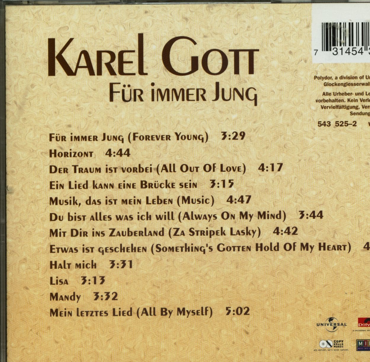 Karel Gott Cd Fur Immer Jung Bear Family Records