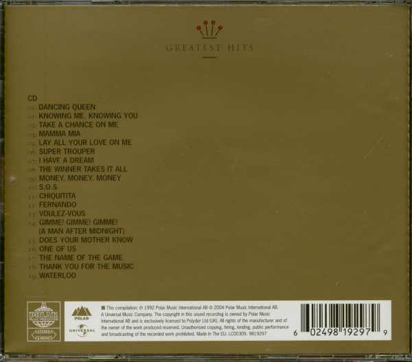 3. Bild von ABBA: Gold - Greatest Hits (CD)