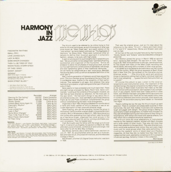 Harmony In Jazz (LP)