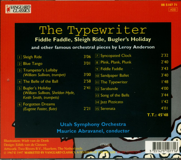 The Typewriter, Fiddle Faddle, Sleigh Ride, Bugler's Holiday And Other Famous Orchestral Pieces by L