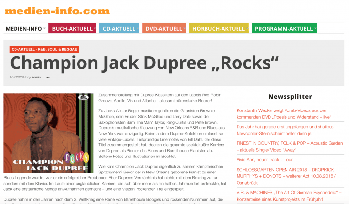 Presse-Archiv-Champion-Jack-Dupree-Champion-Jack-Dupree-Medien-Info