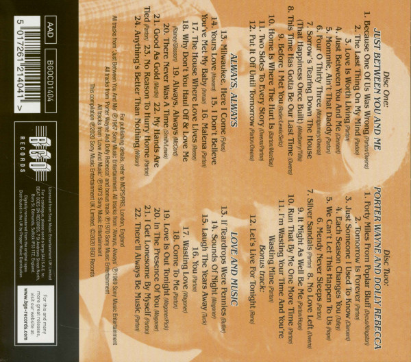 Just Between You And Me - Always, Always - Porter Wayne And Dolly Rebecca - Love And Music (2-CD)