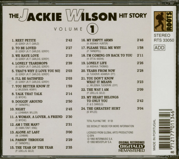 The Jackie Wilson Hit Story - Volume 1 (CD)