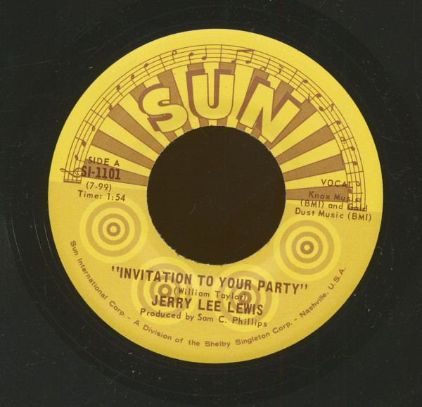 Jerry Lee Lewis - Invitation To You Party - I Could Never Be Ashamed Of You (7inch, 45rpm)