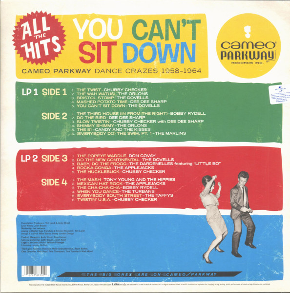 You Can't Sit Down...Cameo Parkway Dance Crazes 1958 -1964 (2-LP, 180g colored Vinyl)