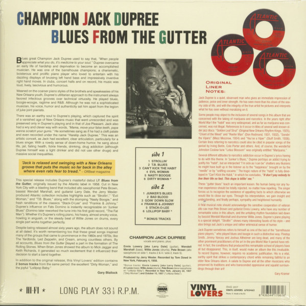 Blues From The Gutter (LP, 180g Vinyl, Ltd.)