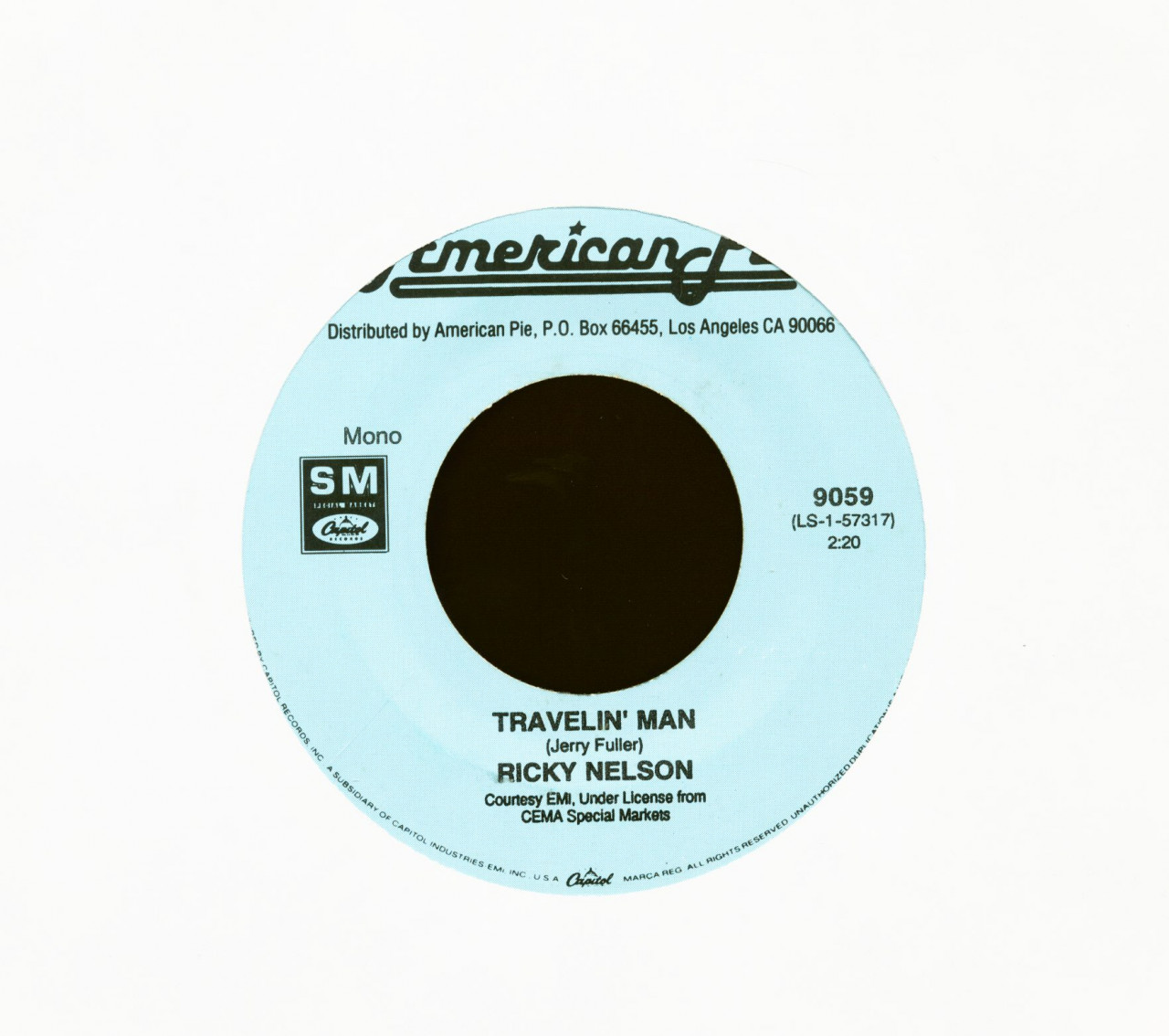 Ricky Nelson - Travelin' Man - Lonesome Town (7inch, 45rpm)