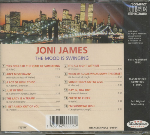 3. Bild von Joni James: The Mood Is Swinging (CD)