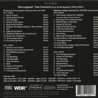 Vorschau: One Legens - Two Concerts - Live At Rockpalast 1996 & 2001 (4-CD & 2-DVD) Vorschau: One Legens - Two Concerts - Live At Rockpalast 1996 & 2001 (4-CD & 2-DVD)