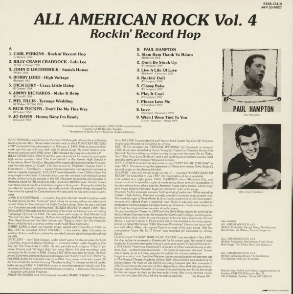 All American Rock, Vol.4 - Rockin' Record Hop (LP)