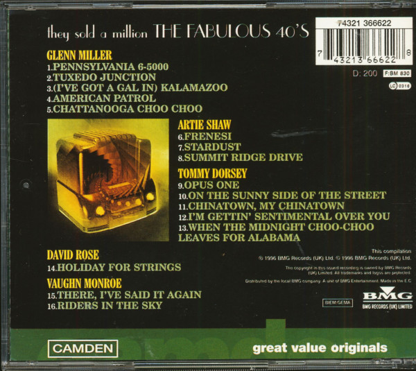 They Sold A Million - The Fabulous 40's (CD)