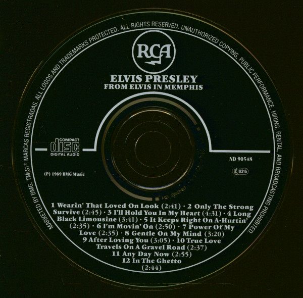 From Elvis In Memphis (CD)