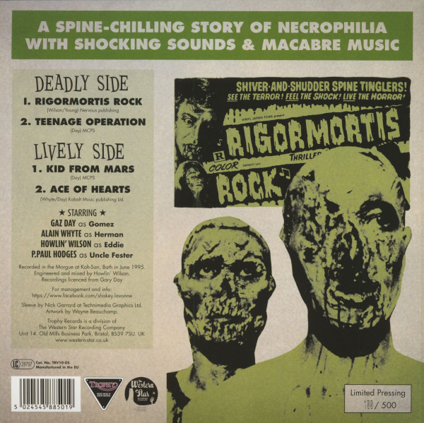 Rigormortis Rock (LP, 10inch, 45rpm, Colored Vinyl, Numbered, Ltd.)