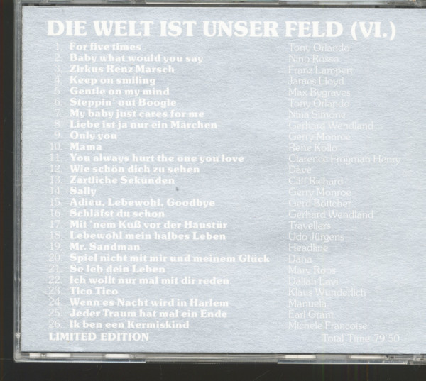 Die Welt ist unser Feld VI (CD)