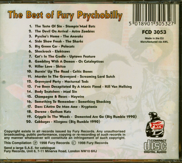 The Best Of Psychobilly Vol.1 (CD)