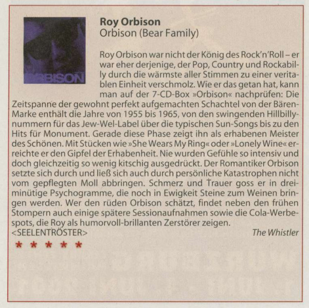 Presse-Archiv-Roy-Orbison-1955-1965-7-CD-Deluxe-Box-Set-Pl-rrer