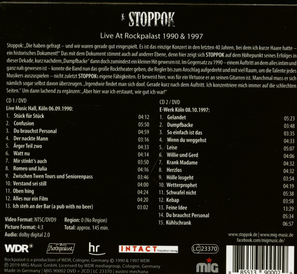 3. Bild von Stoppok: Live At Rockpalast 1990 & 1997 (2-CD & DVD)
