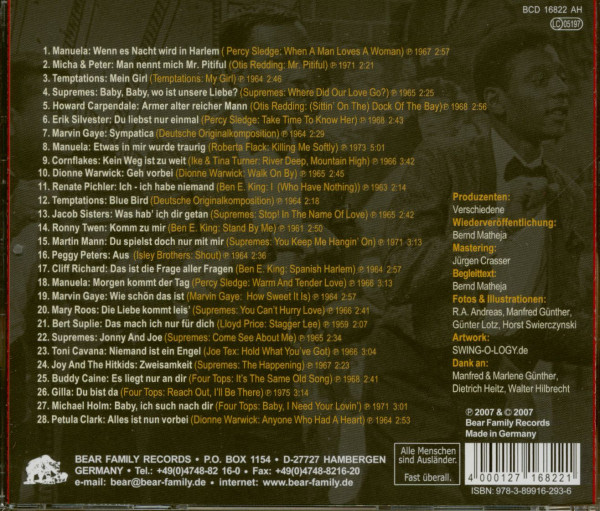 3. Bild von Various - Hits und Raritäten auf deutsch: Soul In Germany - When ein Man liebt ein Woman (CD)