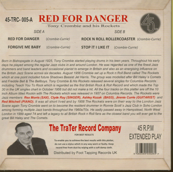 Red For Danger (7inch, 45rpm, EP, PS)