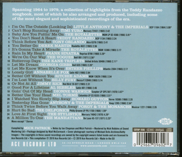 Yesterday Has Gone - The Songs Of Teddy Randazzo (CD)