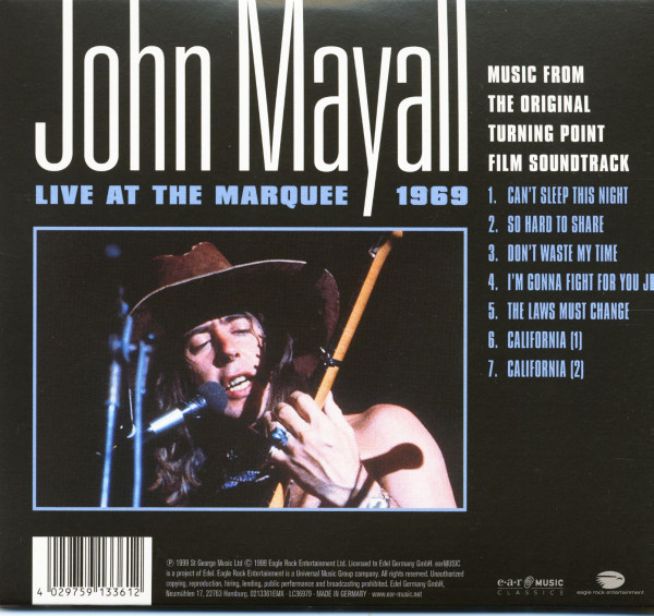Live At The Marquee 1969 - Filmmusik (CD)