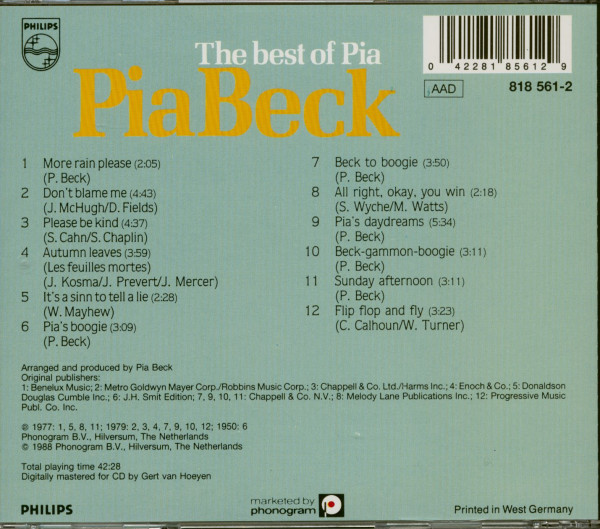 The Best Of Pia Beck (CD)