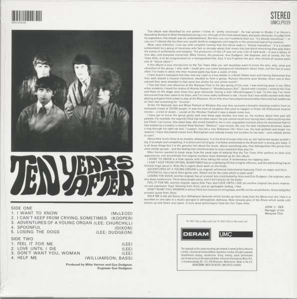 Ten Years After (LP, 180g Vinyl)