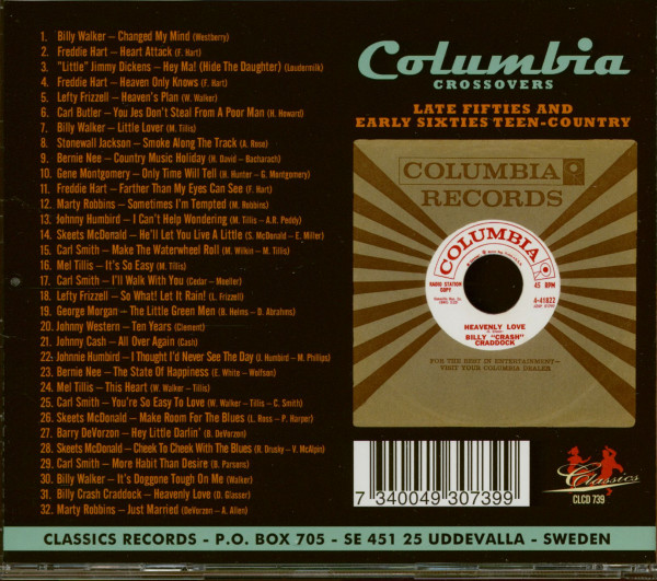 Columbia Crossovers - Late 50s And Early 60s Teen Country (CD)