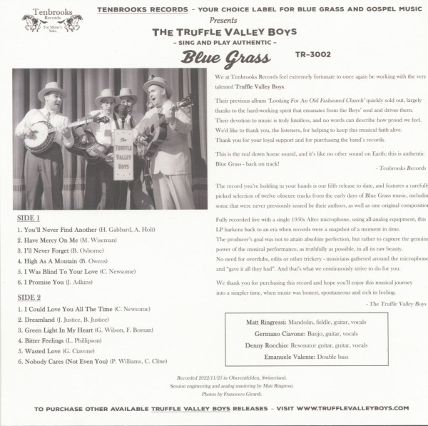 Sing And Play Authentic Blue Grass (LP, 10inch)