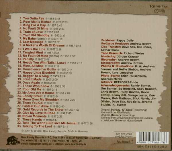Poor Man's Riches - Complete 1950s Recordings (CD)
