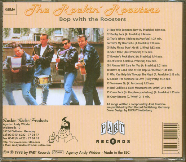 Bop with The Roosters (CD)