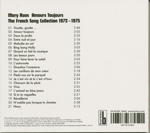 Amour Toujours - French Song Collection 72-75 (CD)
