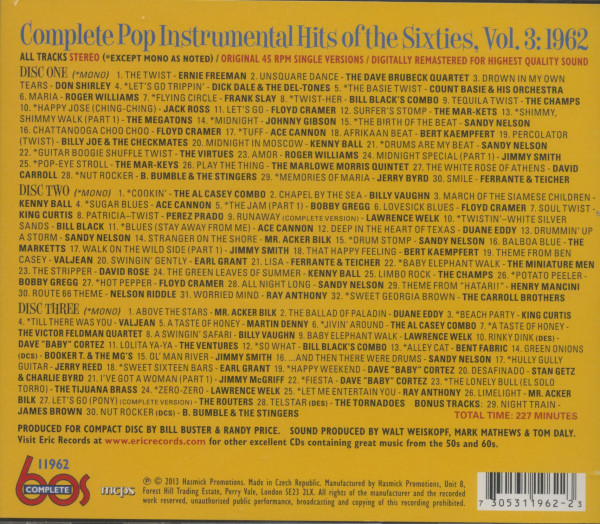 Complete Pop Instrumental Hits 1962 (3-CD)
