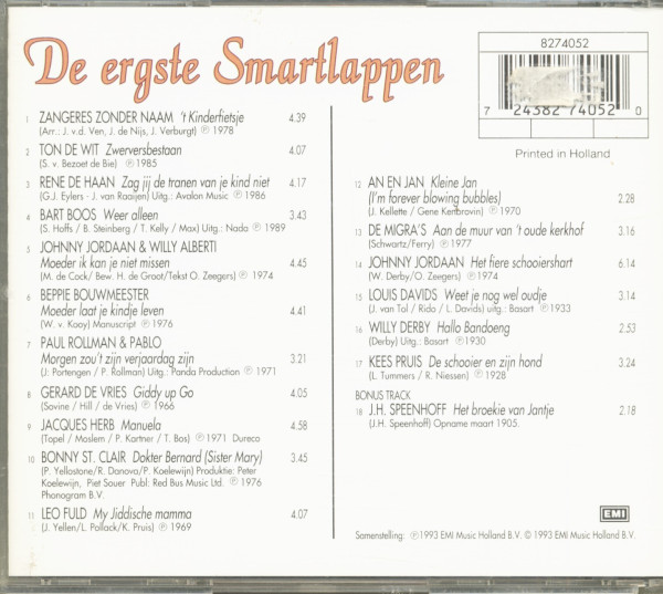 De Ergste Smartlappen (CD)