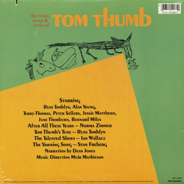The Music, Songs & Story Of Tom Thumb - Soundtrack (LP, Cut-Out)