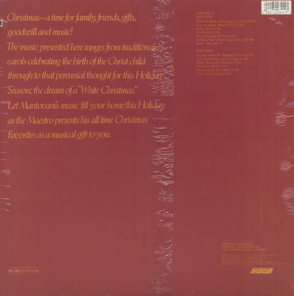 Mantovanis All Time Christmas Favorites Vol.2 (LP, Cut-Out)