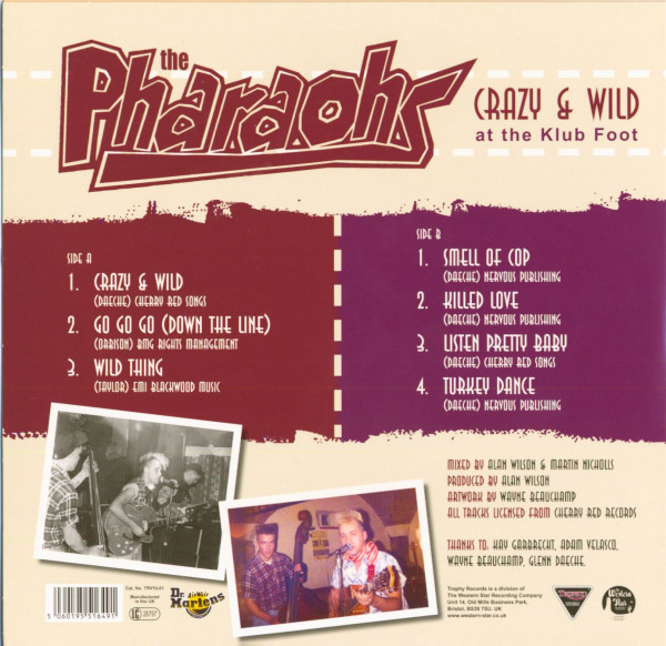 Crazy & Wild - Live At The Klub Foot (10inch LP, colored vinyl)