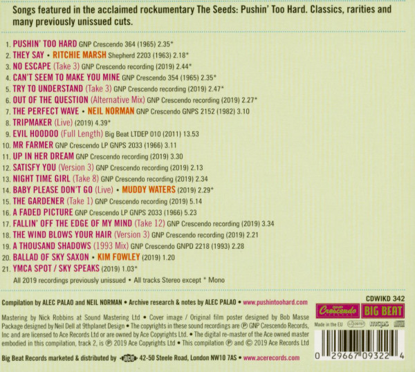 Pushin Too Hard - Original Soundtrack (CD, Digipack)