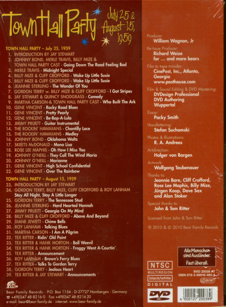 Town Hall Party Jul.25 & Aug.15 1959 DVD (0)