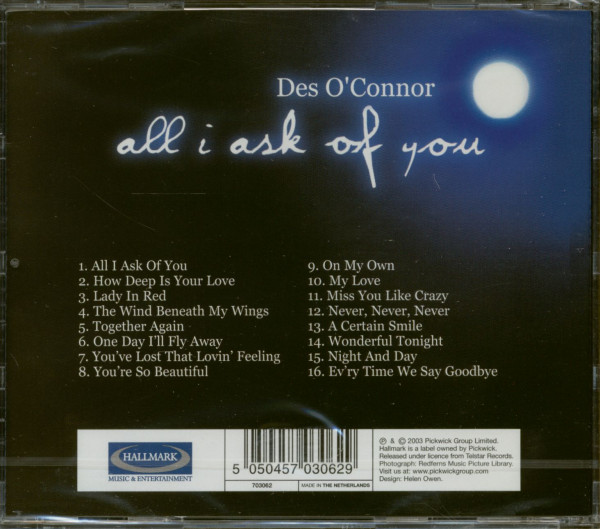 3. Bild von Des O'connor: All I Ask Of You (CD)
