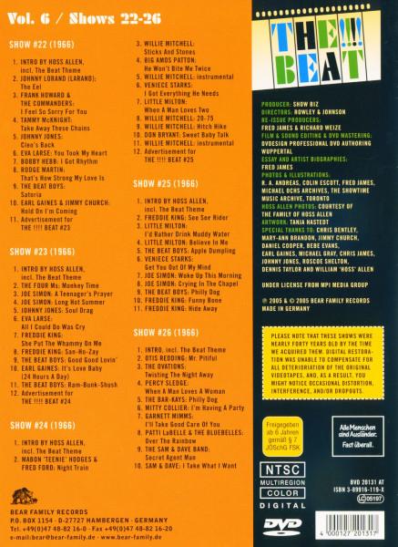 Vol.6, (DVD) Legendary R&B and Soul Shows from 1966
