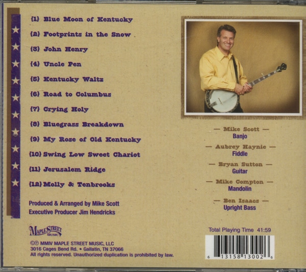 Blue Moon Of Kentucky - A Tribute To Bill Monroe - Instrumental Bluegrass (CD)