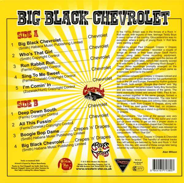 Big Black Chevrolet (LP, 10inch, colored Vinyl)