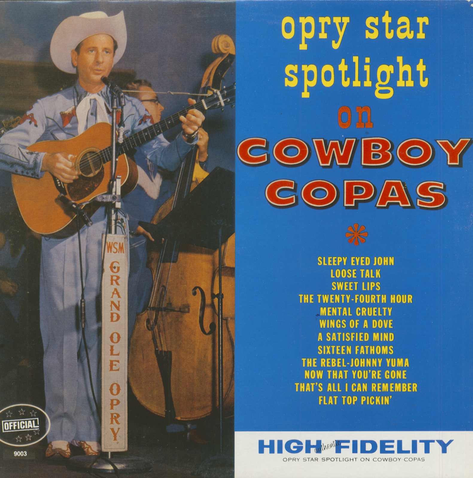 Cowboy Copas LP: Opry Star Spotlight On Cowboy Copas (LP, RE) - Bear ...