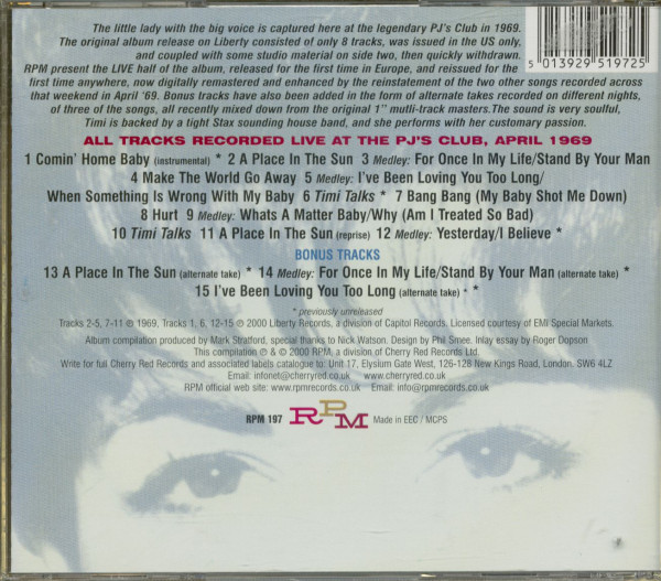 Live At PJ's - 1969 (CD)